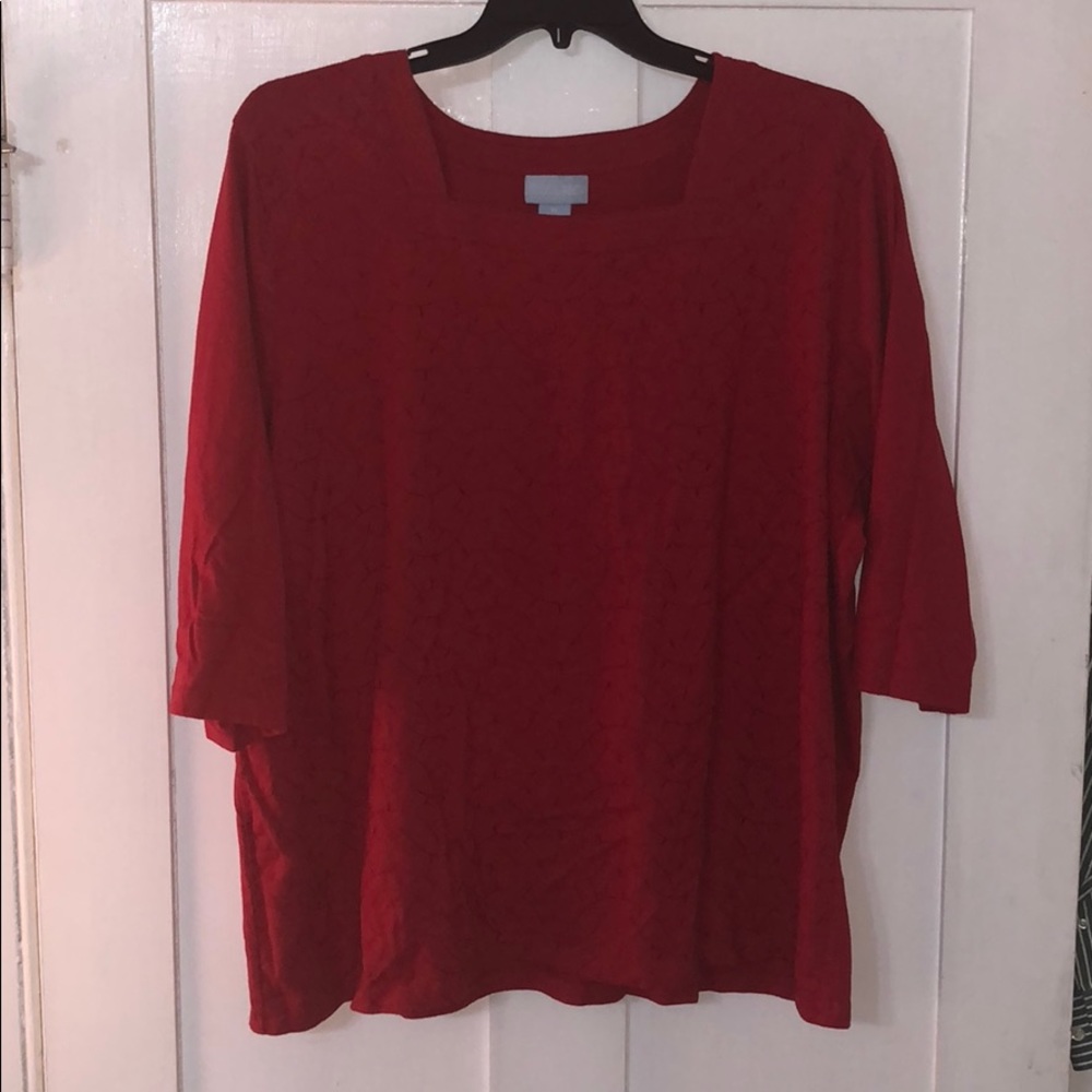 Liz & Me Square Neck, 3/4 Sleeve Tee!!